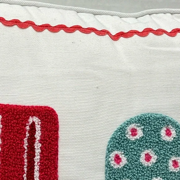 White Square Throw Pillows Set Summer Multicolor Ice Cream Cones Print Outdoors - Picture 13 of 17